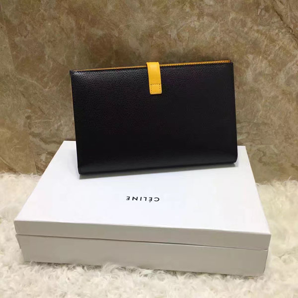 セリーヌ 2017年秋冬新作 セリーヌ コピー 財布 10487 3AI5 11BC STRAP BLACK/CORN ブラック
